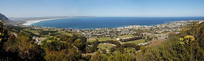 A panoramic view of Hermanus, South Africa