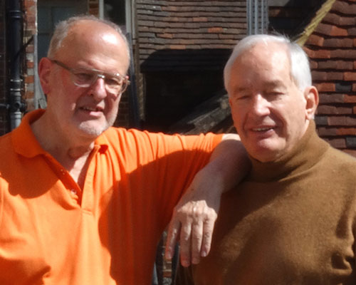 Alan Douglas and Peter Warren renewing their long friendship