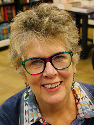 Prue Leith of the "Great British Bake Off."