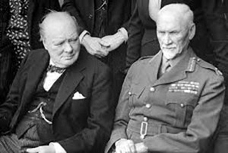 Jan Smuts with Winston Churchill during World War II.