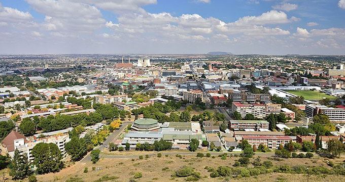 View of Bloemfontein from above Naval Hill