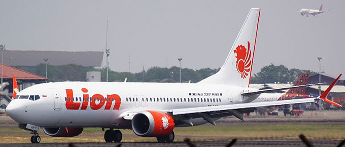 The Lion Air Boeing 737 MAX that crashed as Flight 610 in 2018.