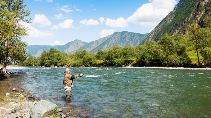 Salmon fishing on the Russian River